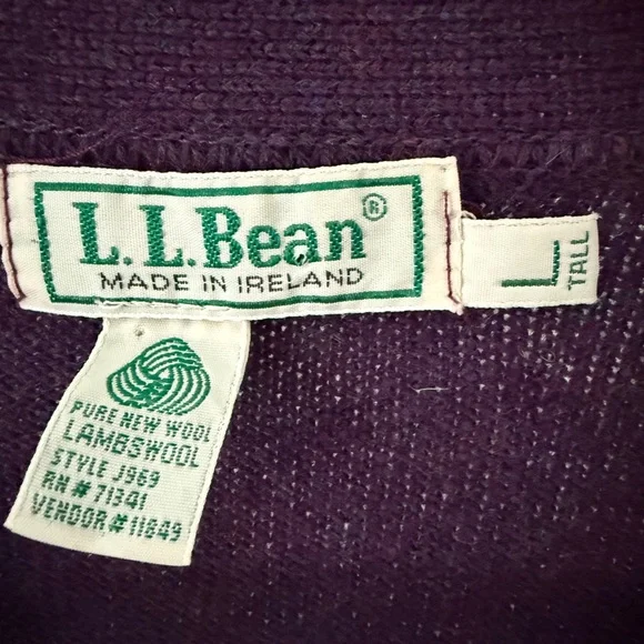 Vintage L.L.Bean 100% lambswool knit vest.